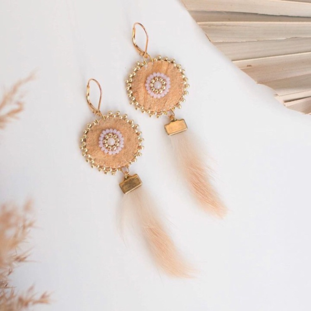 Rabbit Fur Earrings